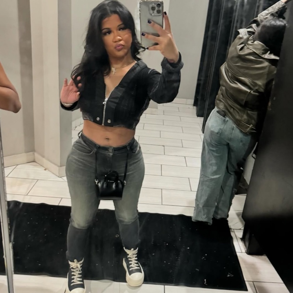 Diesel Black Cropped Jacket and Jeans